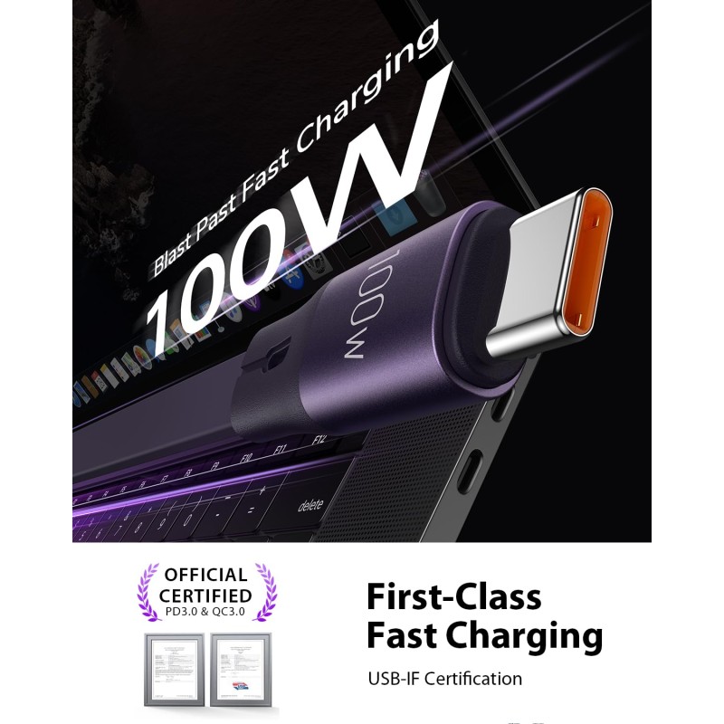 USB Cable Factory - 100W Retractable 3 in 1 OEM