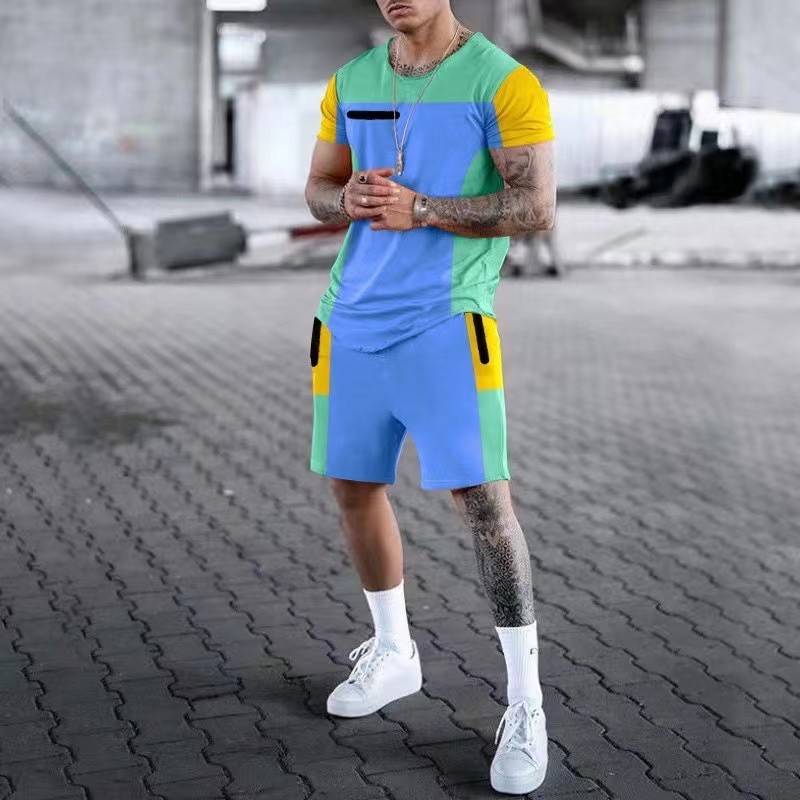 Men Sports Set Manufacturer - OEM Custom Short Sleeve Joggers Set