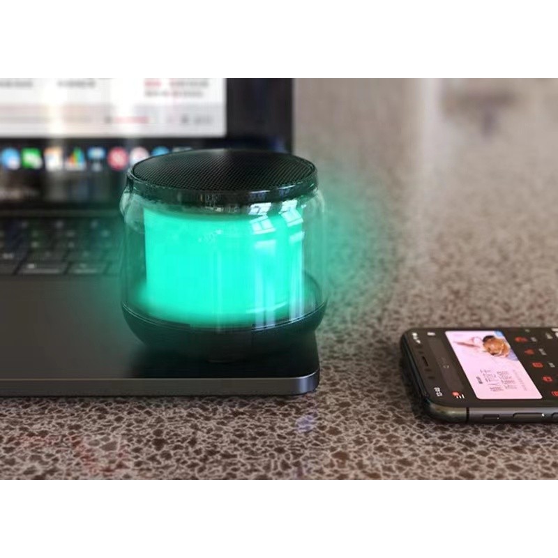 Gaming Speaker Supplier - OEM Colorful Lights Round Steel Speaker