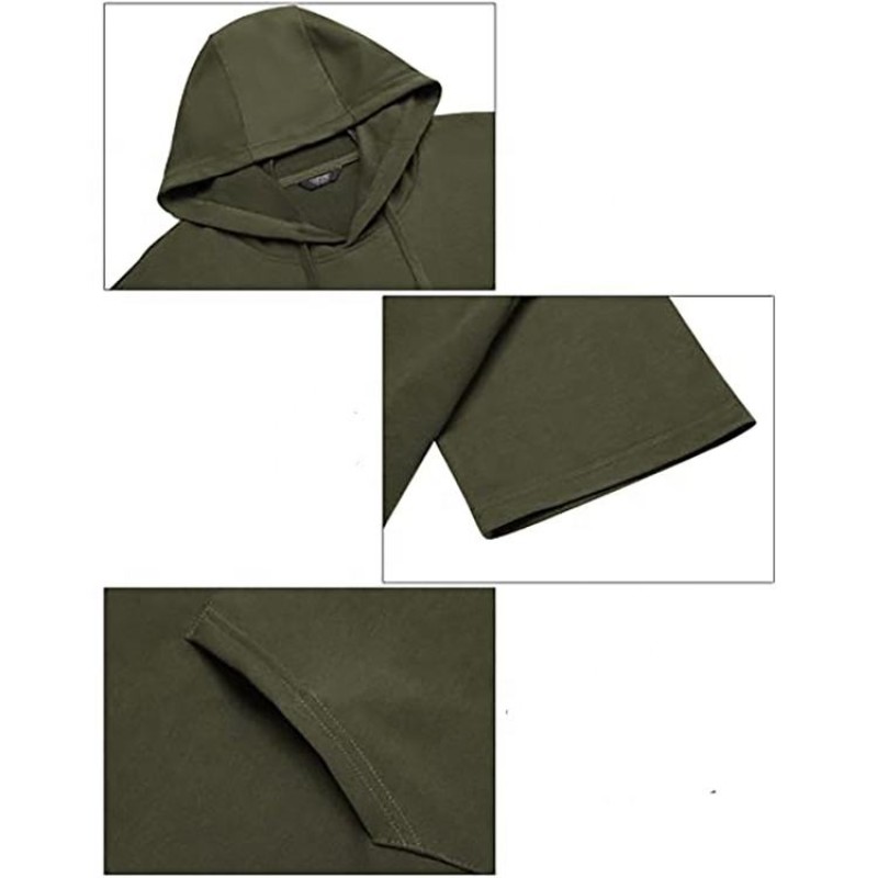 Men Tracksuit Manufacturer - OEM Custom 100% Cotton Hoodie Shorts Set