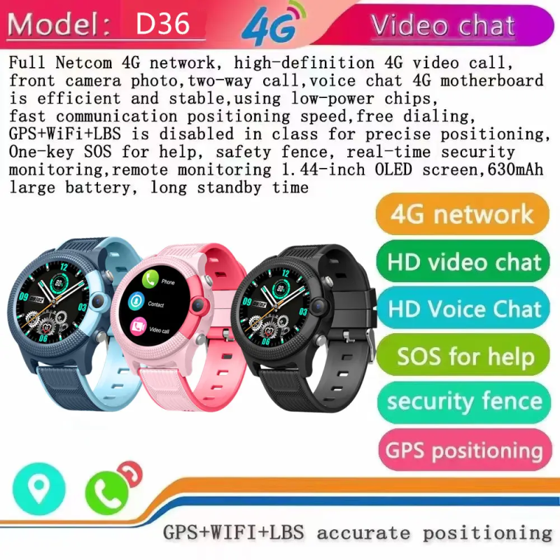Kids Smart Watch Supplier - OEM D36 4G Anti-Lost Video Call Watch