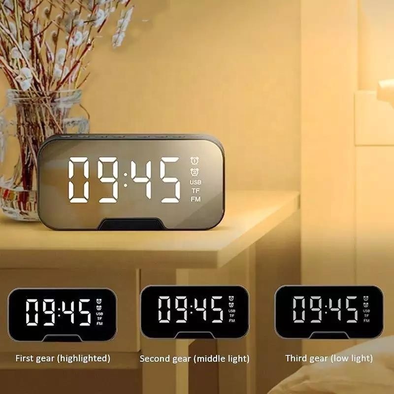 BT Speaker Factory - OEM Mini LED Mirror Alarm Clock Speaker
