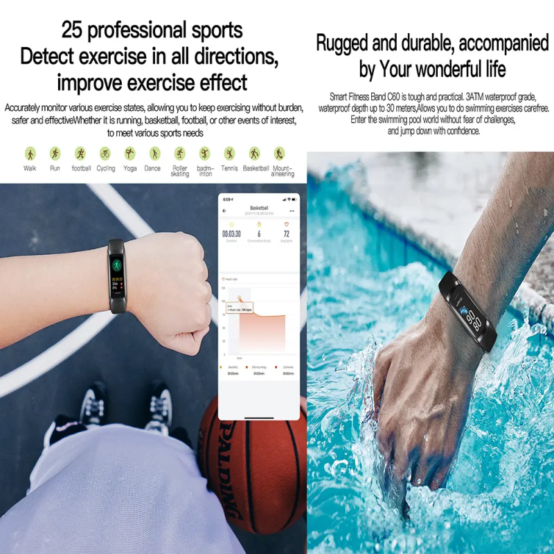 Smart Watch Supplier - OEM C60 Blood Pressure Oxygen Watch