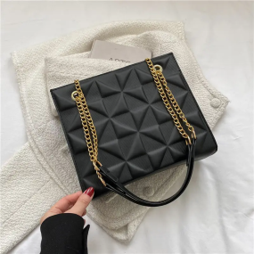 Women Handbag Factory - OEM Custom Chain Decoration PU Leather Bag