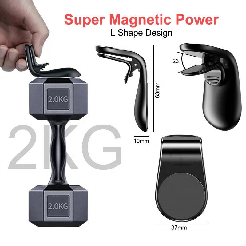 Magnetic Car Holder Factory - OEM L Shape Strong Magnet Phone Mount