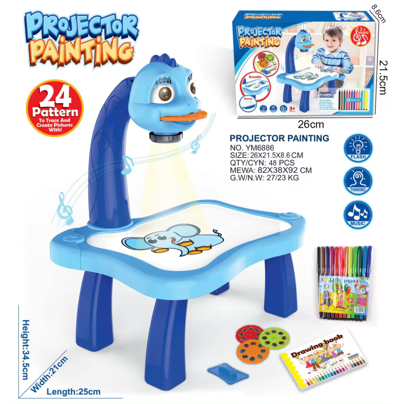 Drawing Table Supplier - OEM Children Art Projection Learning Desk