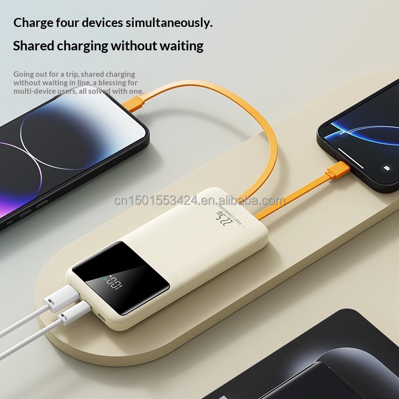 Power Bank Factory - 10000mAh Built-in 2 Cable OEM