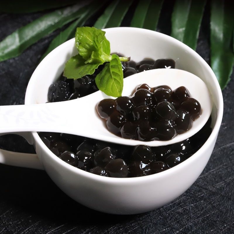 Doking Black Taipo Pearl Milk Tea Powder Wholesale Tapioca Boba Raw Materials in Bag Packaging