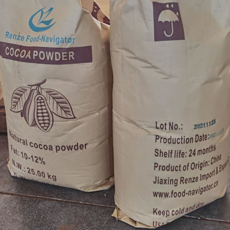 Food Grade Alkalized Cocoa Powder with Cacao Butter Dutch Process Certified Halal Packaged in Bag
