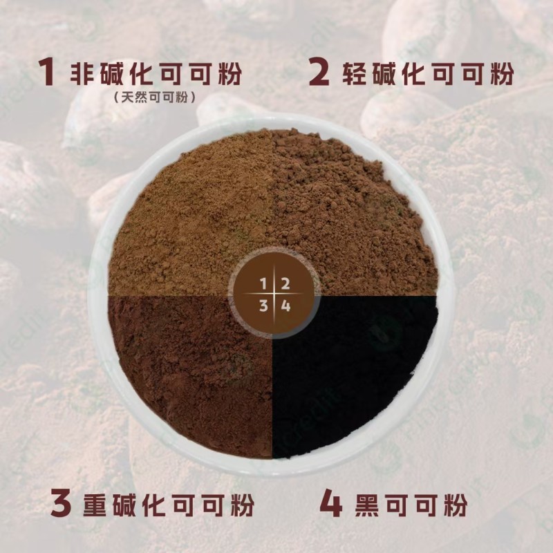 Food Grade Alkalized Cocoa Powder 25KG Bagged Raw Materials for Processing Cocoa Ingredients