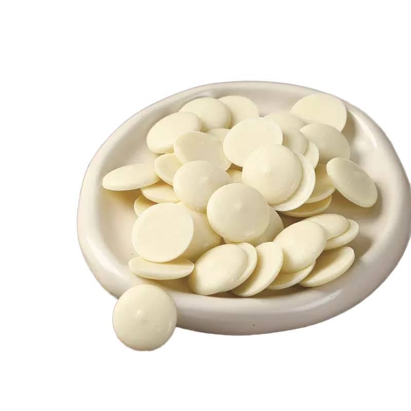 Bulk Black and White Pure Cocoa Butter Chocolate Coins Dutch-Processed Baked Dessert Cake Decoration