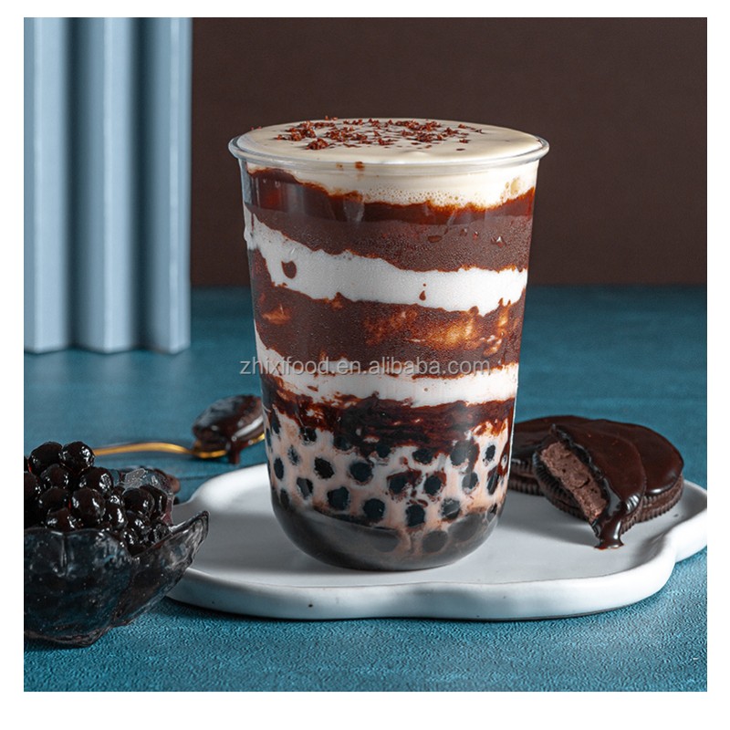 Doking Black Taipo Pearl Milk Tea Powder Wholesale Tapioca Boba Raw Materials in Bag Packaging