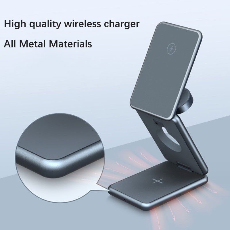 Wireless Charger Factory - OEM 3-in-1 Magnetic Foldable Charger