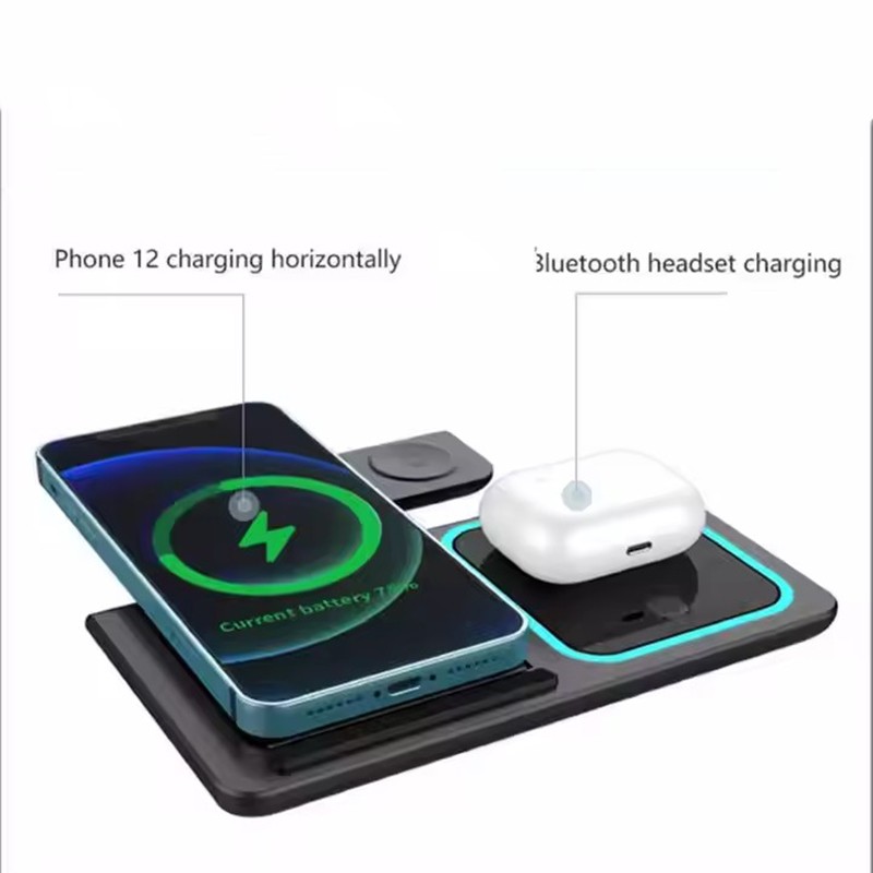 Wireless Charger Factory - OEM 3-in-1 15W Foldable Charging Dock