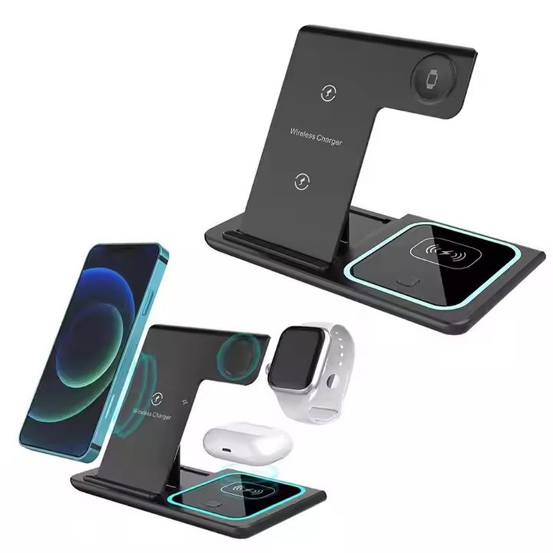 Wireless Charger Factory - OEM 3-in-1 15W Foldable Charging Dock