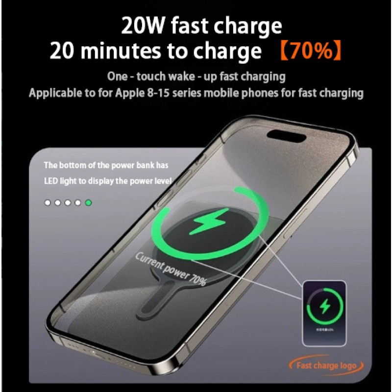 Mini Power Bank Manufacturer - OEM PD15W Magnetic Wireless Charger