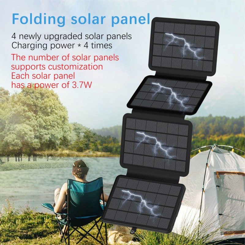 Solar Power Bank Manufacturer - OEM 22.2W USB Type C Output