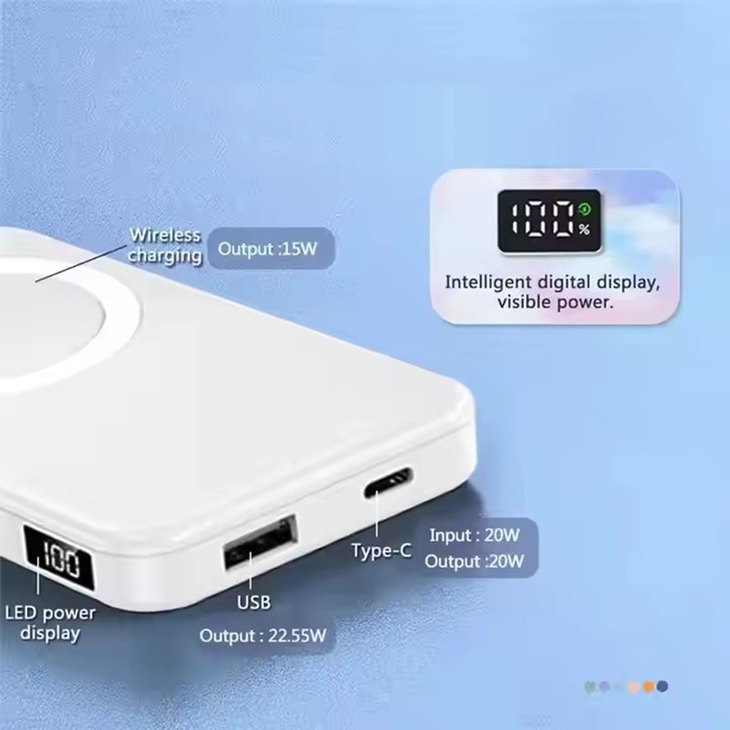 Magnetic Power Bank Manufacturer - OEM 10000mAh Ultra-thin with Bracket