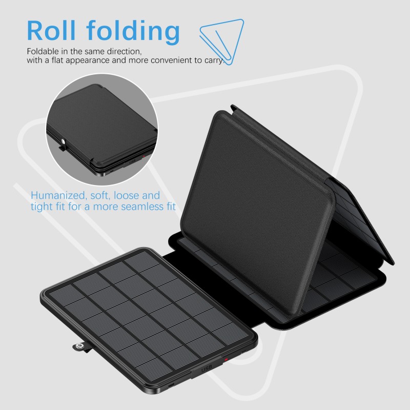 Solar Charger Factory - OEM Built-in Dual Data Cable 22.5W