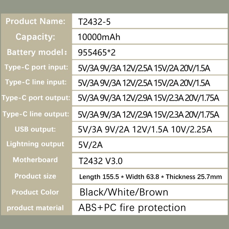 Power Bank Supplier - OEM 2-in-1 Built-in Cable PD22.5W Charger