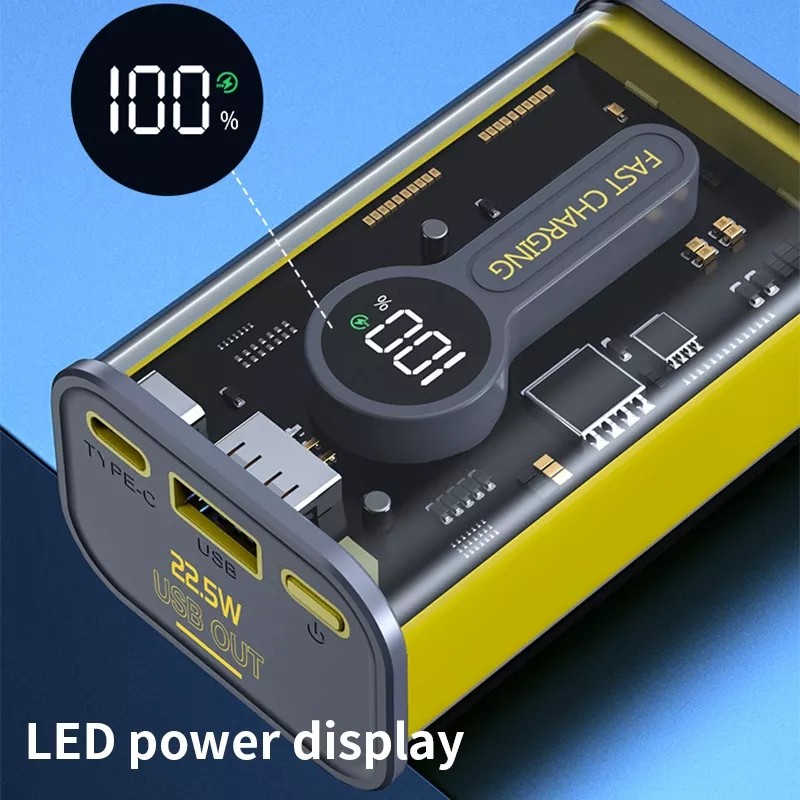 Power Bank Factory - OEM Transparent Digital Display PD22.5W