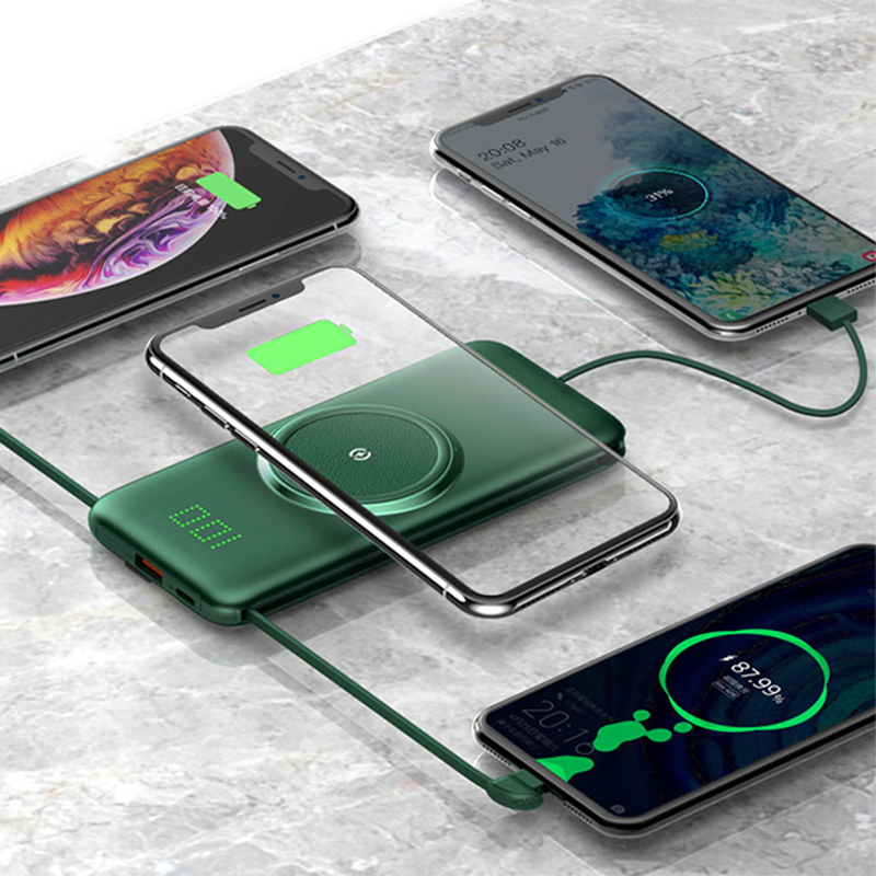 Power Bank Factory - OEM 20000mAh Wireless Built-in Cable