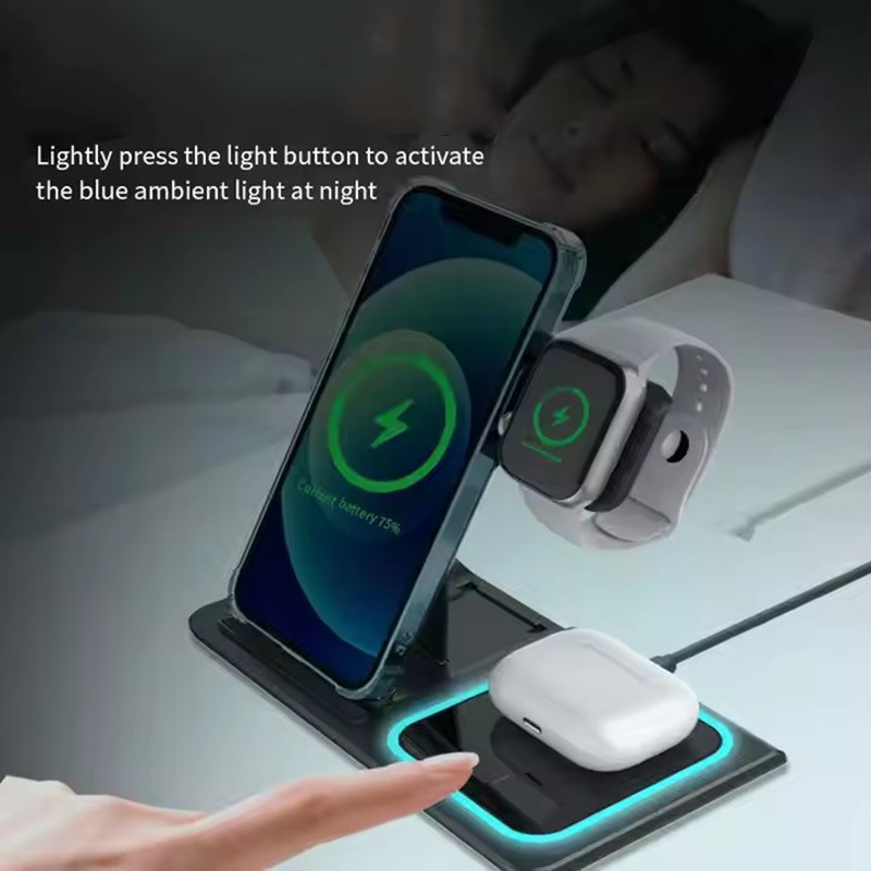 Charging Station Factory - OEM 3-in-1 Wireless Magnetic Charger