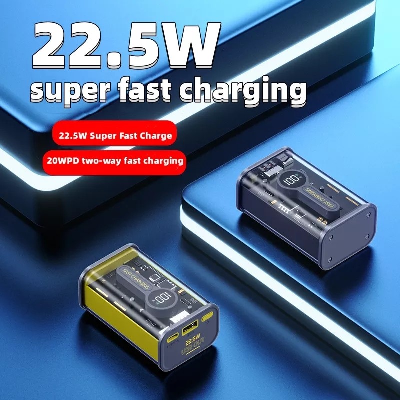 Portable Charger Manufacturer - OEM Transparent 10000mAh Fast Charge