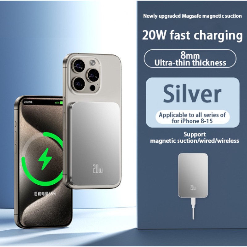 Power Bank Supplier - OEM PD20W Metal Magnetic Wireless Charger