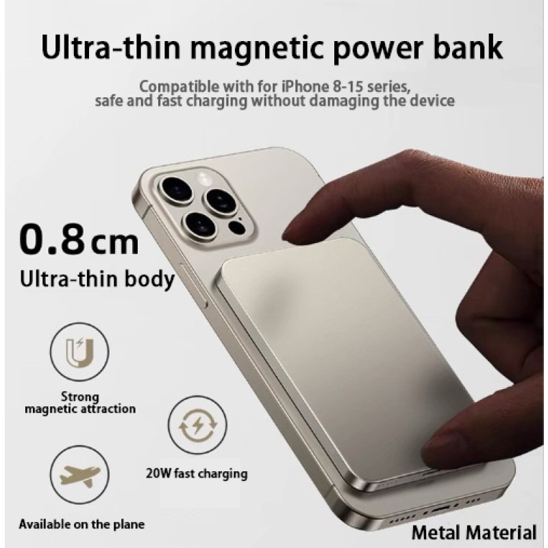 Power Bank Supplier - OEM PD20W Metal Magnetic Wireless Charger