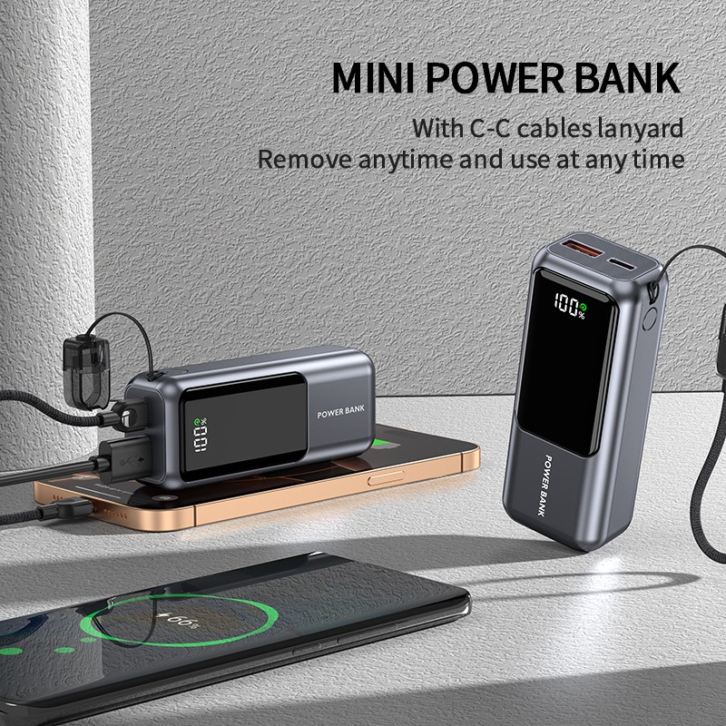 Mini Power Bank Factory - OEM PD22.5W Fast Charging with Lanyard