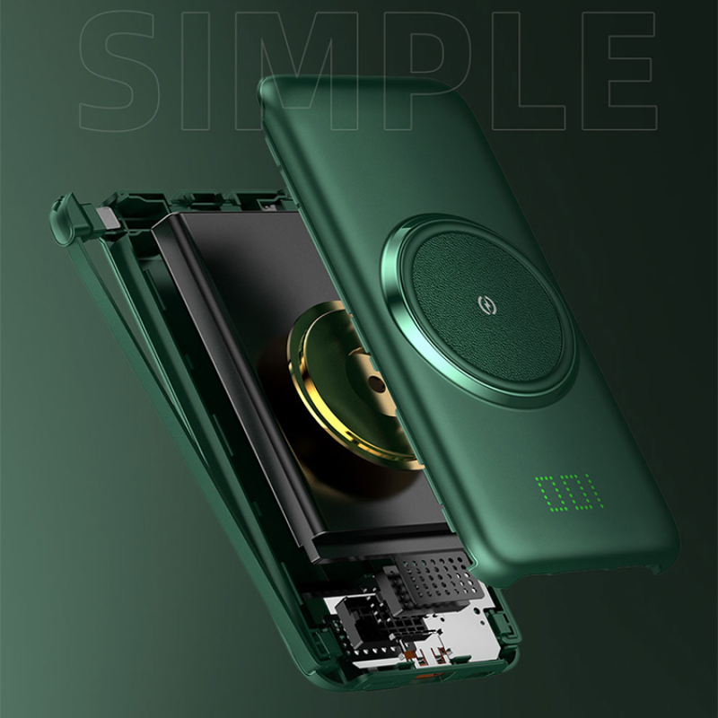 Power Bank Factory - OEM 20000mAh Wireless Built-in Cable