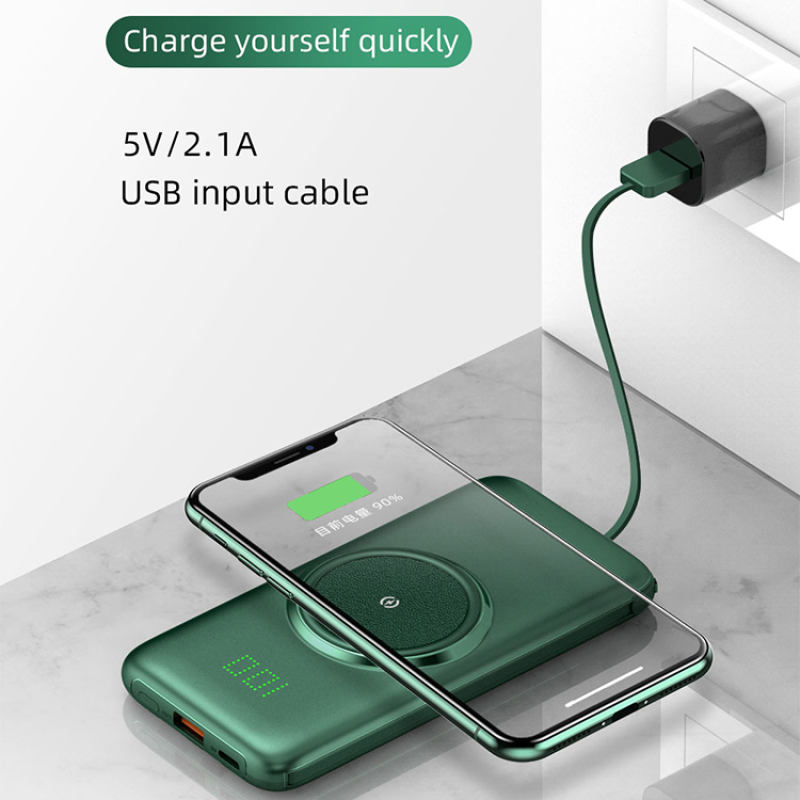 Power Bank Factory - OEM 20000mAh Wireless Built-in Cable