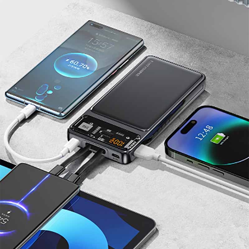 Power Bank Supplier - OEM Dual USB 20000mAh Wireless Charger