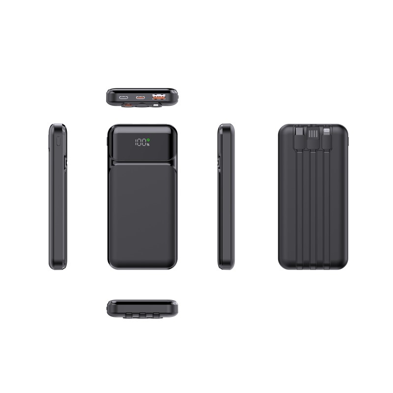 Power Bank Manufacturer - PD3.0 QC3.0 Built-in Cable