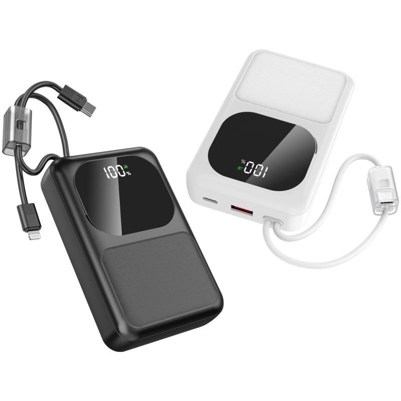 Power Bank Manufacturer - 20000mAh Built-in Cable OEM