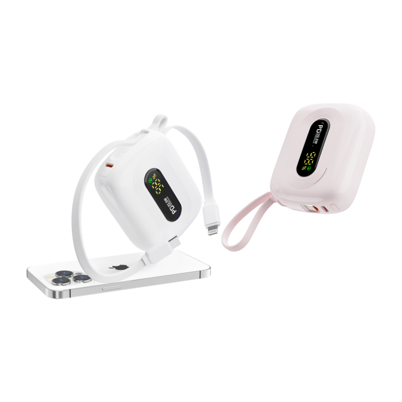 Power Bank Manufacturer - Private Mold Built-in Cable