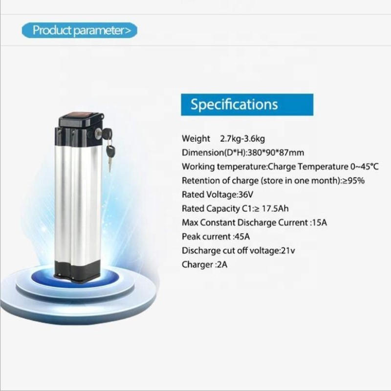 E-bike Battery Factory - OEM 36V 15ah Silverfish Li-ion Pack