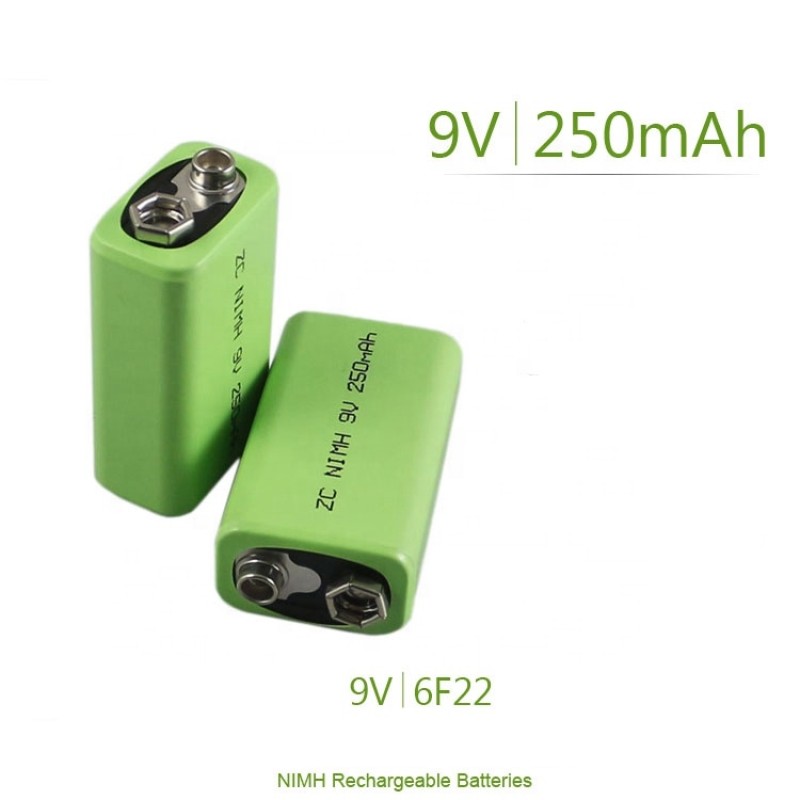 NiMH Battery Supplier - OEM 9V 250mAh Rechargeable Battery