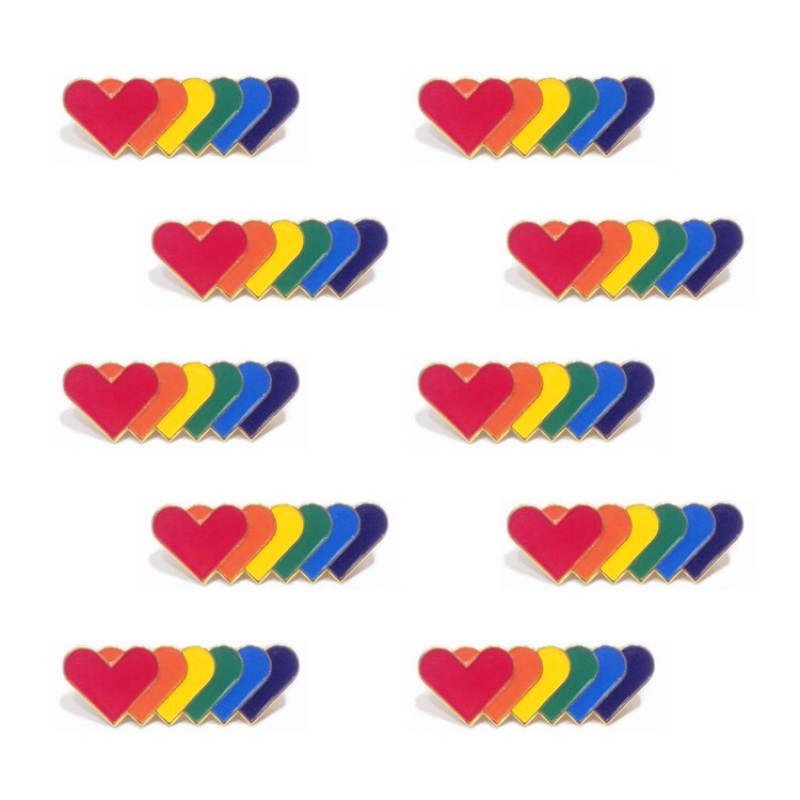 Lapel Pins Manufacturer - Rainbow Love Enamel