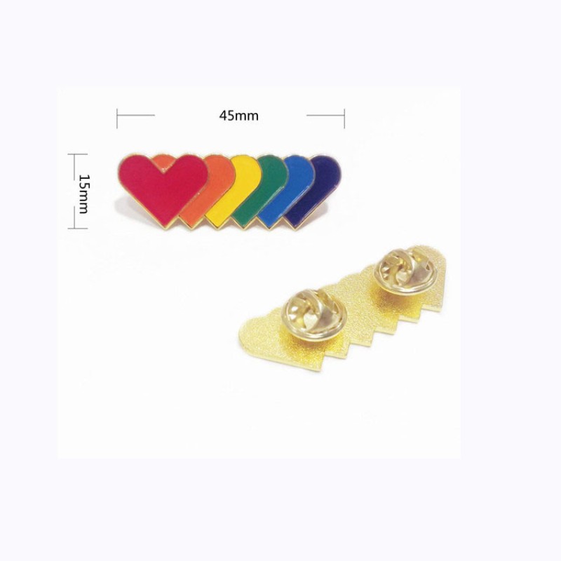 Lapel Pins Manufacturer - Rainbow Love Enamel