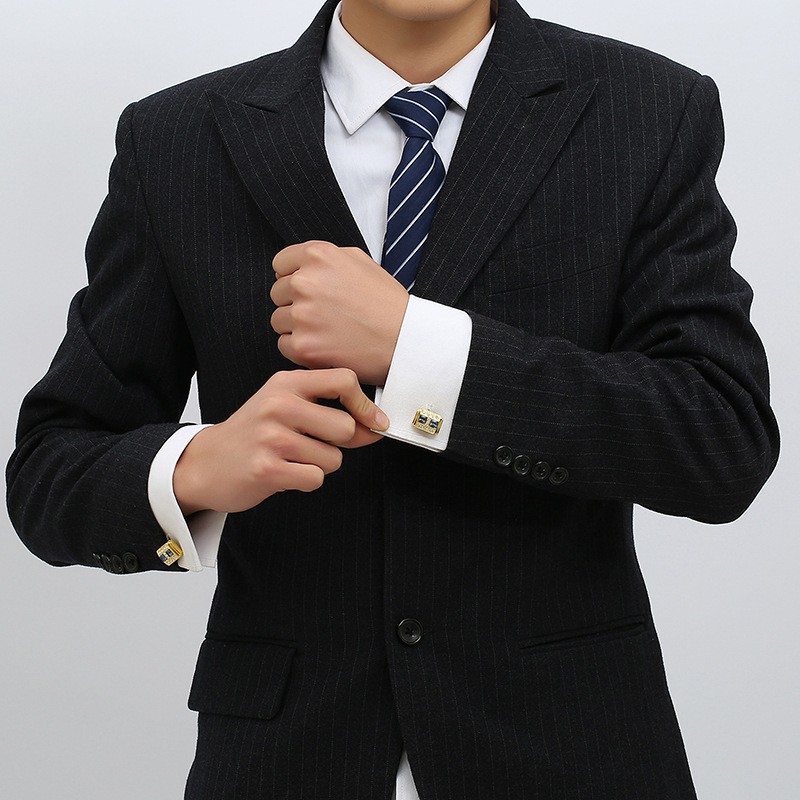 Cufflinks Factory - Gold Plated Crystal OEM
