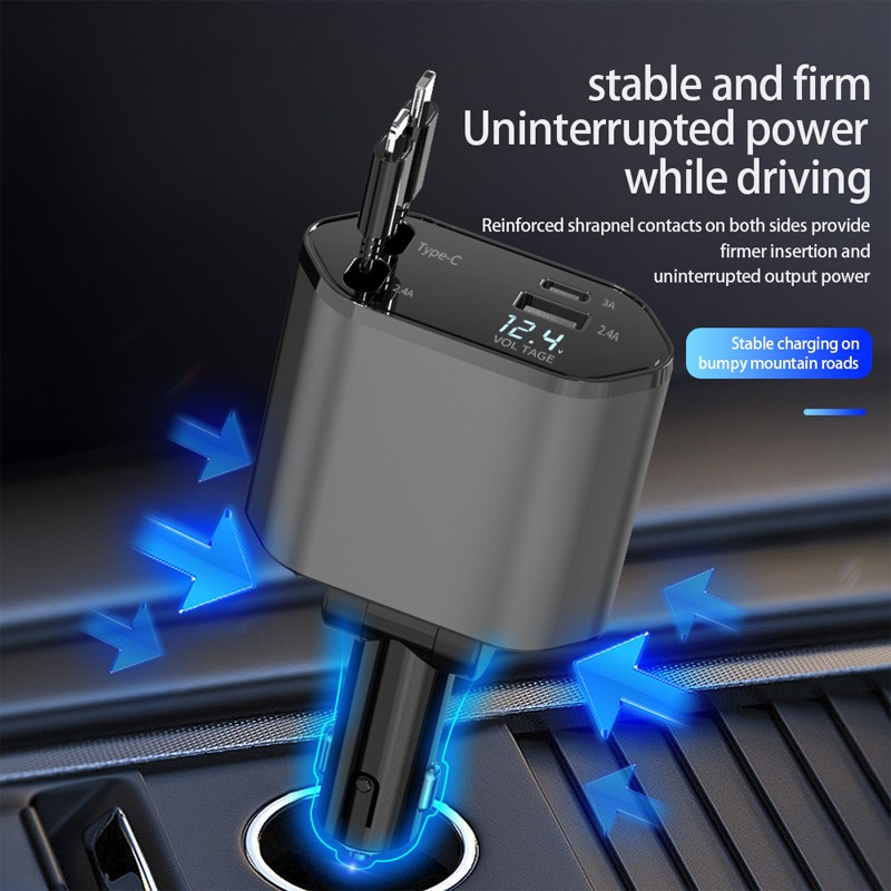 Car Charger Manufacturer - OEM 120W Retractable LED Display