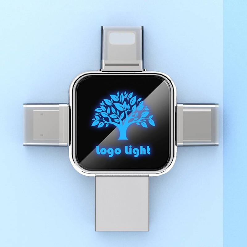 USB Flash Drive Factory - OEM Luminous 4-in-1 OTG 128GB