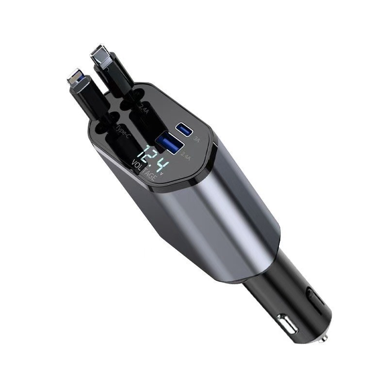 Car Charger Factory - OEM CASUN PD120W 4-in-1 Retractable