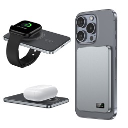 Magnetic Power Bank Supplier - OEM 3-in-1 10000mAh Ultra Slim