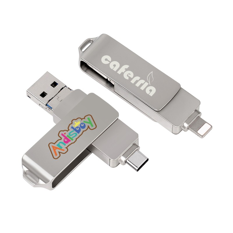 USB Flash Drive Supplier - OEM OTG Metal Swivel USB 3.0
