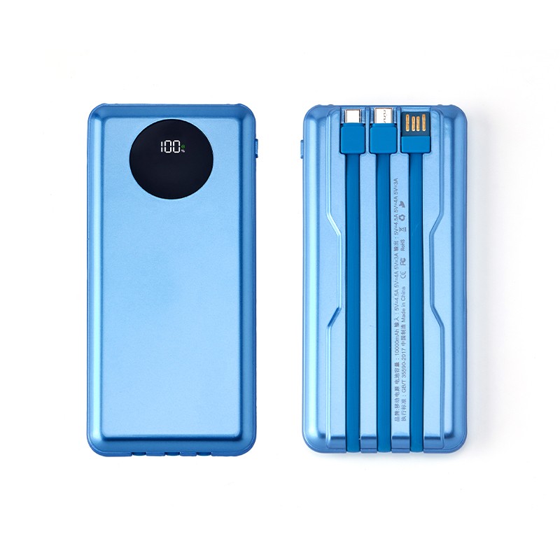 Power Bank Manufacturer - OEM 10000mAh 3-in-1 Self-contained Cable