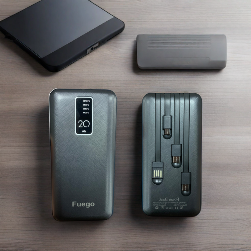 Power Bank Supplier - OEM 10000mAh 4-in-1 Built-in Cables