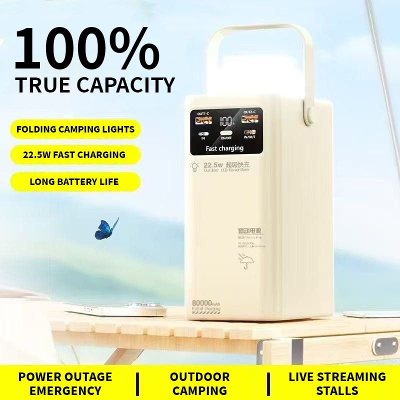 Power Bank Manufacturer - OEM 30000-80000mAh PD22.5W LED Light